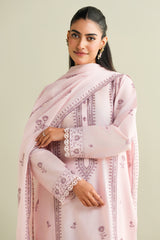 3 Piece -  Embroidered Suit - C6135