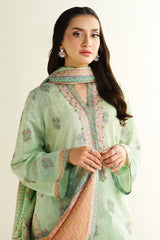 2 Piece - Printed Embroidered Suit - C6122