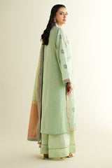 2 Piece - Printed Embroidered Suit - C6122