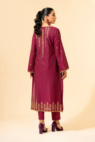 2 Piece Dobby Zari Check Shirt & Shalwar