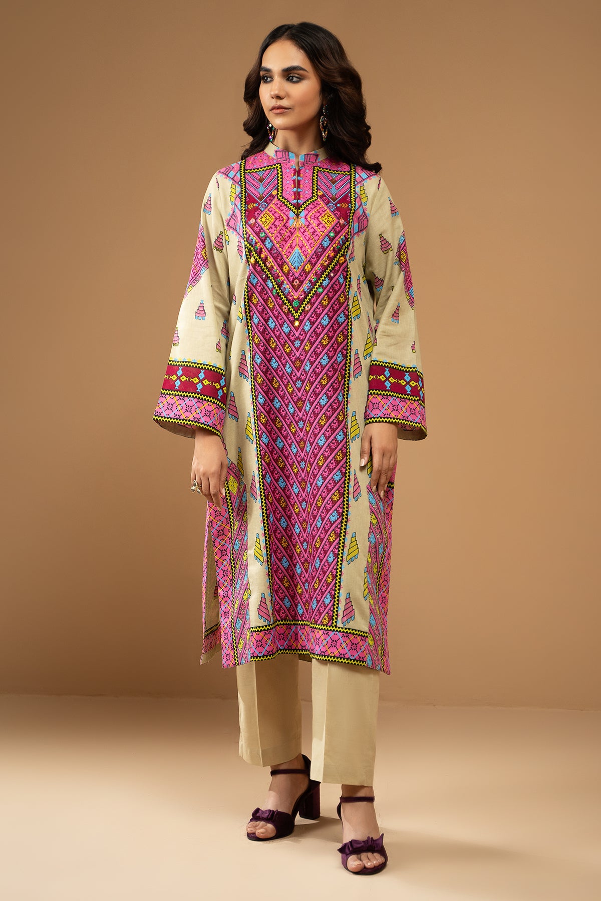 2 Piece - Printed Khaddar Suit