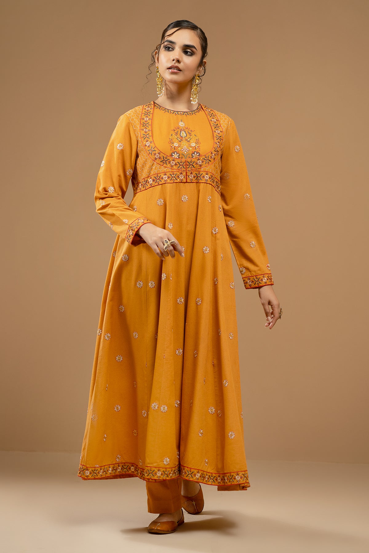 2 Piece - Embroidered Cotton Karandi Suit