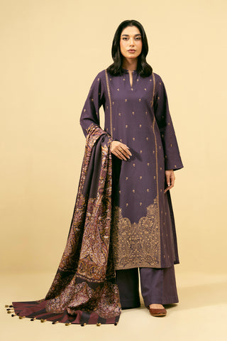 3 Piece Slub Khaddar Suit