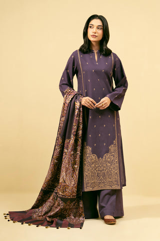 3 Piece Slub Khaddar Suit