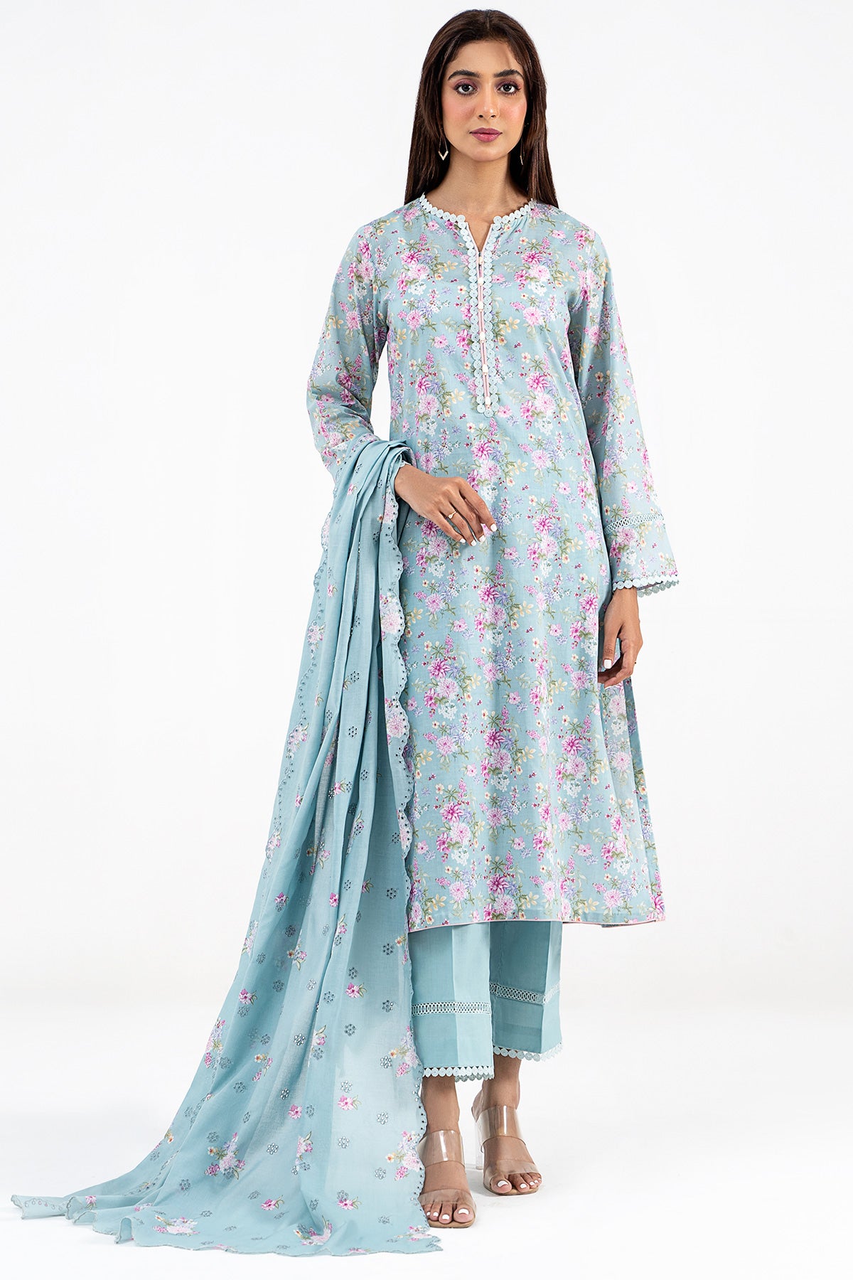 3 Piece Cotton Lawn Suit