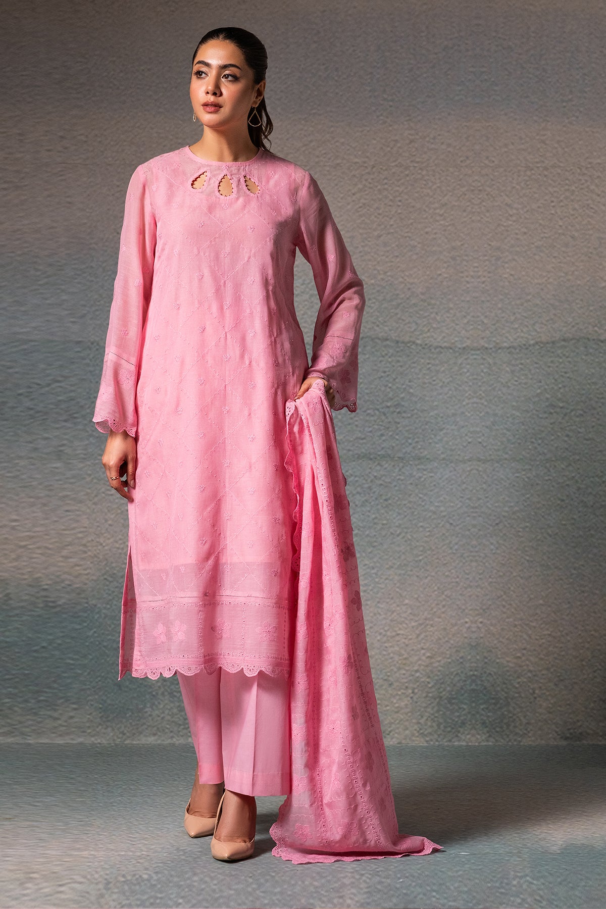 4 Piece Dhaka Malmal Suit