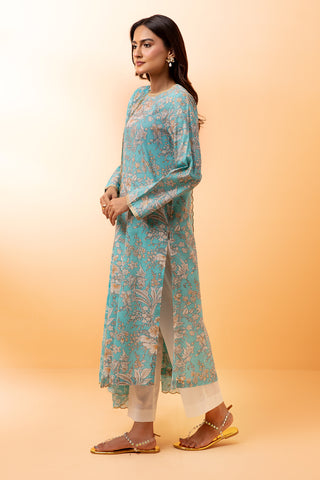 2 Piece Printed Lawn Shirt & Dupatta