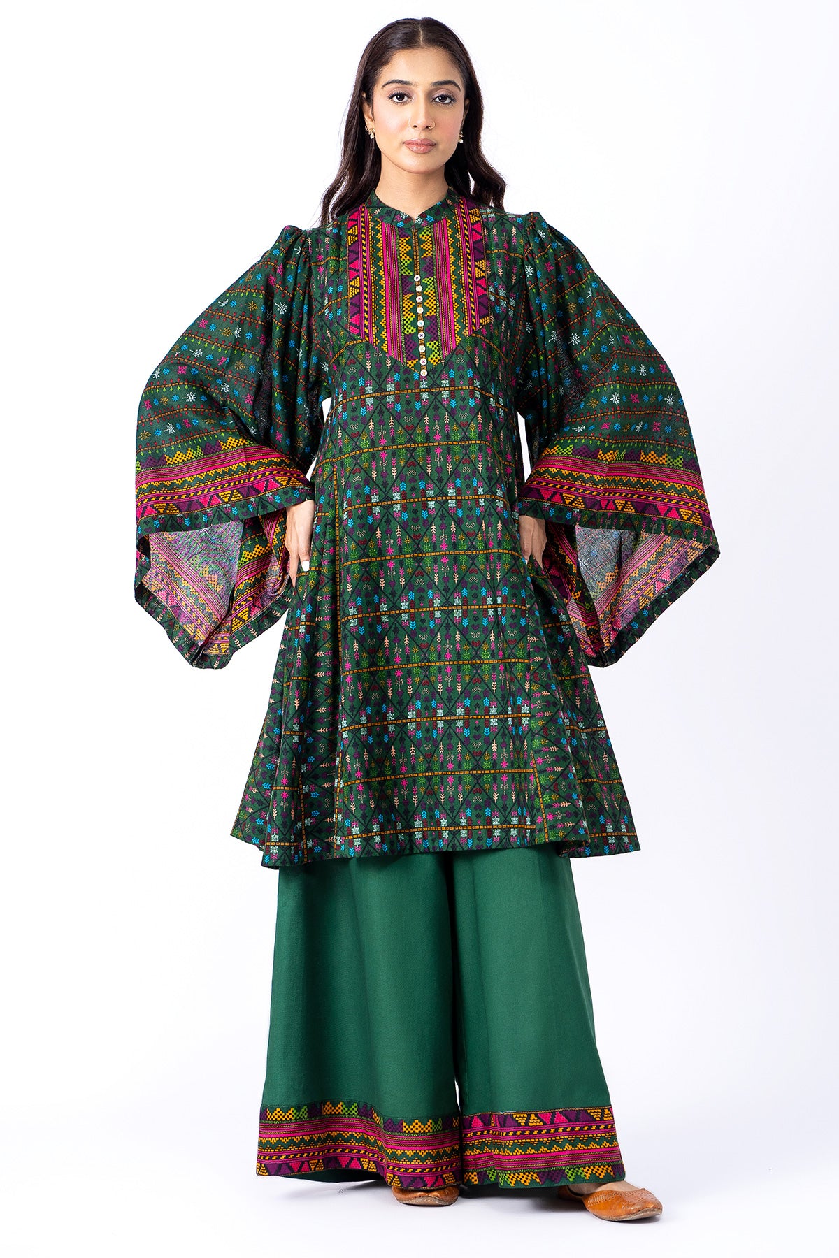 2 Piece Khaddar Shirt & Sharara