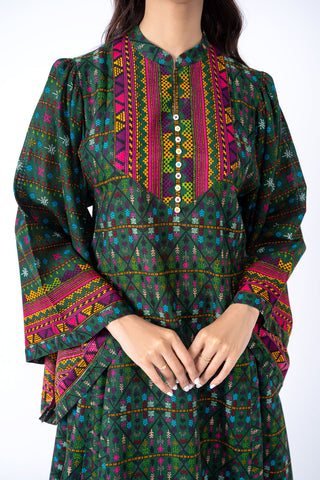 2 Piece Khaddar Shirt & Sharara