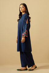 2 Piece - Embroidered Khaddar Suit