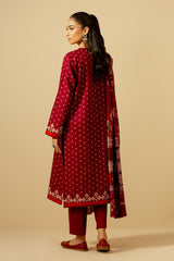 3 Piece Printed Khadar Suit