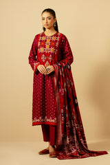 3 Piece Printed Khadar Suit