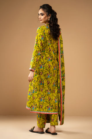 3 Piece Printed Khaddar Suit