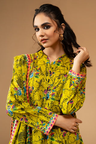 3 Piece Printed Khaddar Suit