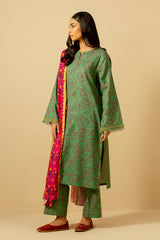 3 Piece Printed Khaddar Suit