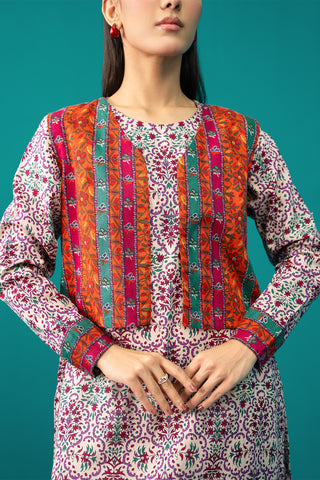 1 Piece Dyed & Embroidered Khaddar Shirt