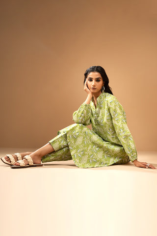 2 Piece Printed Khaddar Shirt & Trouser