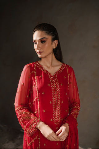 3 Piece Pk Chiffon Suit