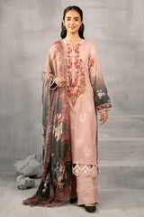 3 Piece - Embroidered Khaddar Suit