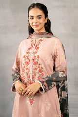 3 Piece - Embroidered Khaddar Suit