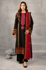 3 Piece - Embroidered Khaddar Suit