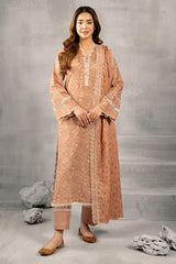 3 Piece - Embroidered Khaddar Suit