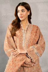 3 Piece - Embroidered Khaddar Suit