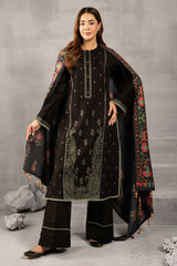 3 Piece - Embroidered Khaddar Suit