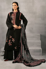 3 Piece - Embroidered Khaddar Suit