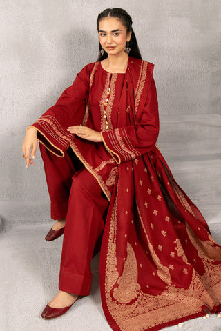 3 Piece Slub Khaddar Suit