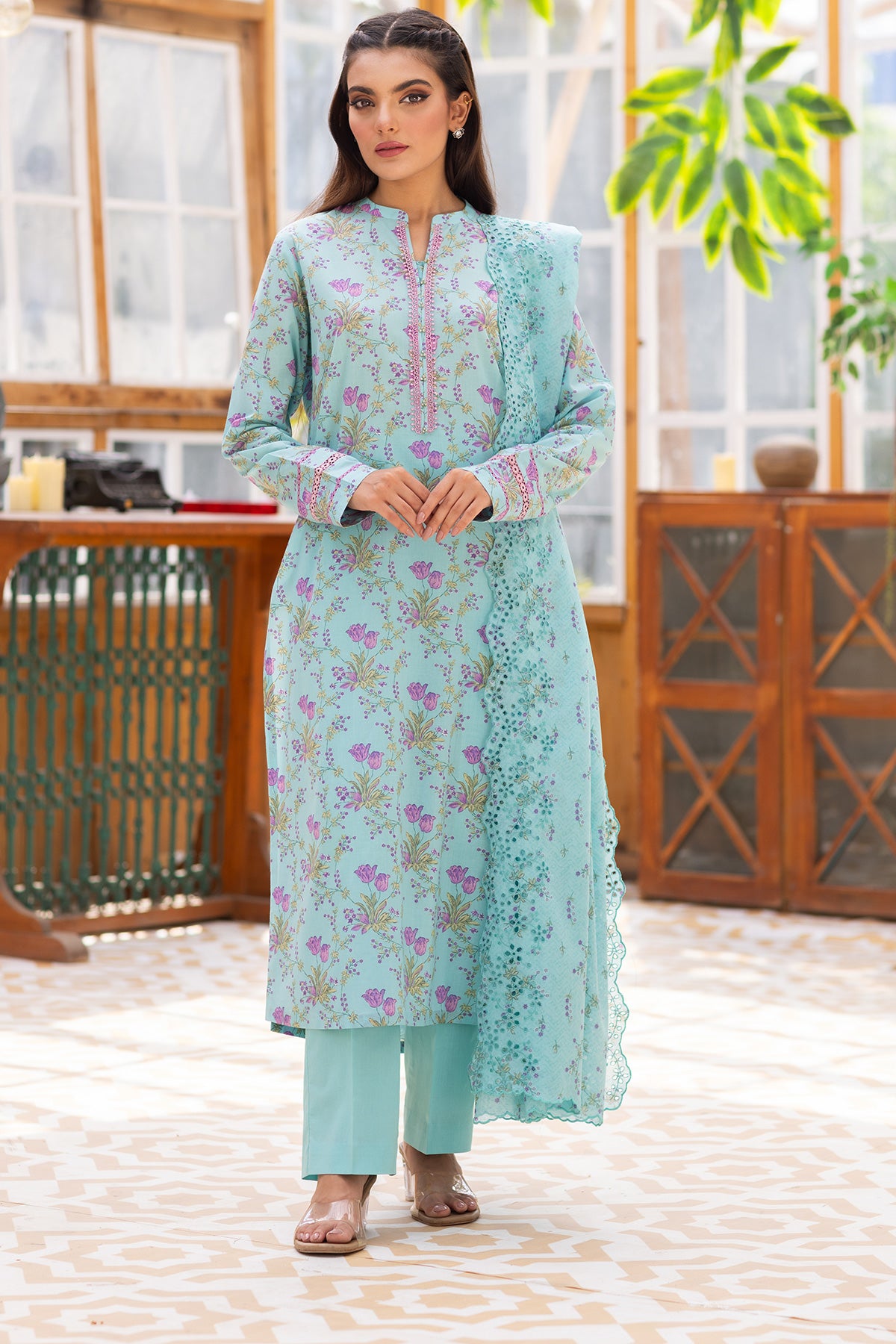 3 Piece Cotton Lawn Suit