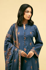 3 Piece - Embroidered Khaddar Suit