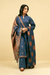 3 Piece - Embroidered Khaddar Suit