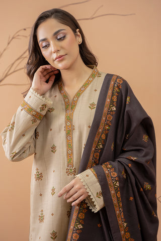 3 Piece Slub Khaddar Suit