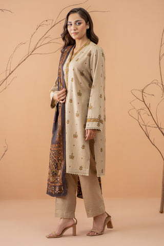 3 Piece Slub Khaddar Suit