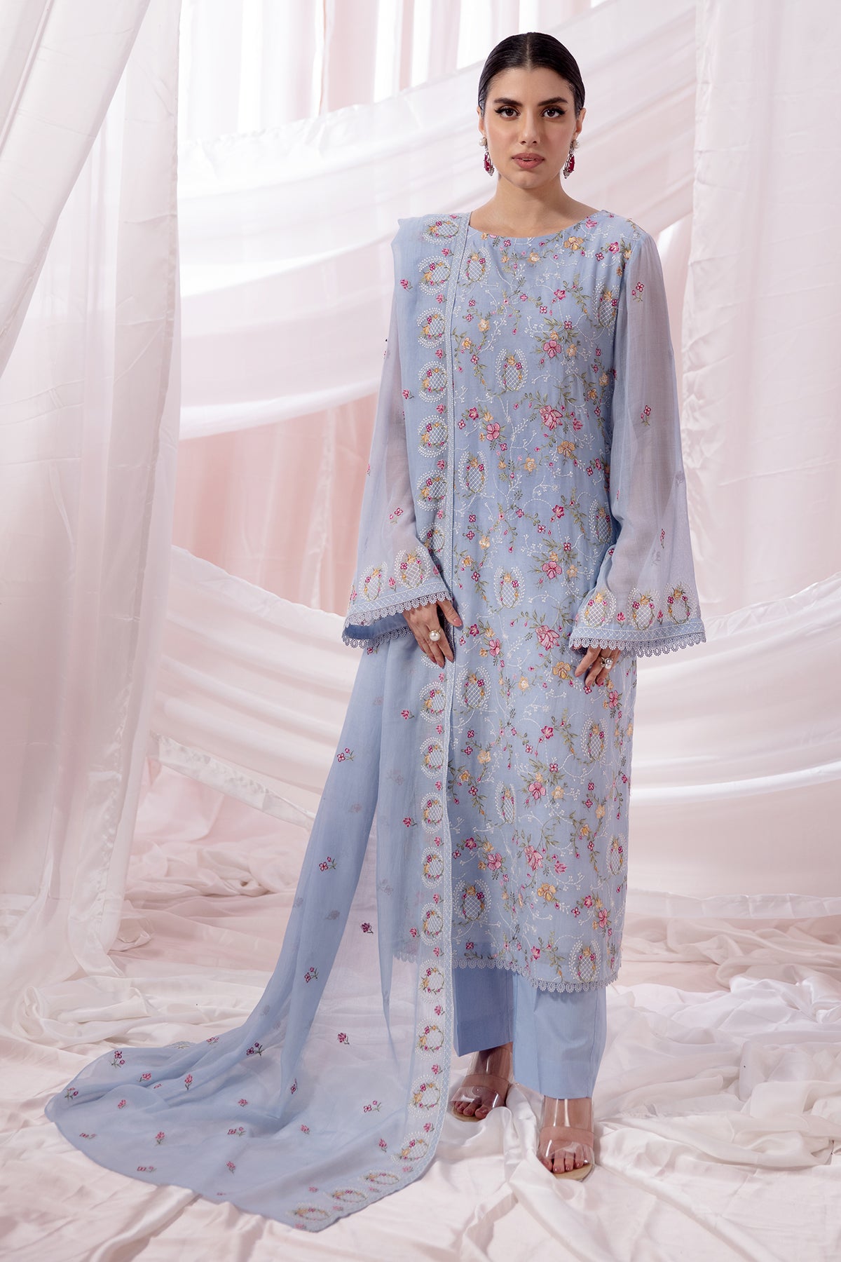 4 Piece Dhaka Malmal Suit