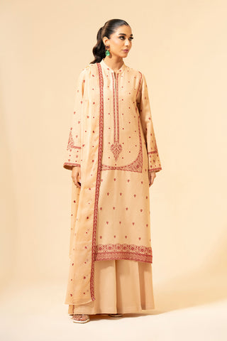 3 Piece Cotton Karandi  Shirt & Dupatta