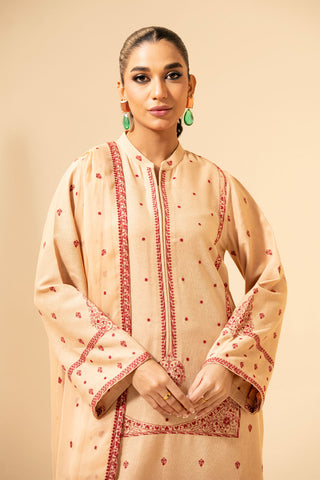 3 Piece Cotton Karandi  Shirt & Dupatta