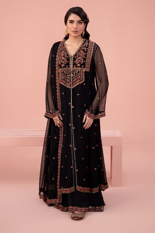 3 Piece Dyed & Embroidered Pk Chiffon Suit