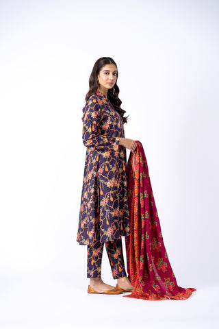 2 Piece Printed Khaddar Shirt & Trouser