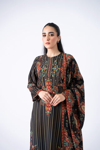 3 Piece Printed Khadar Suit