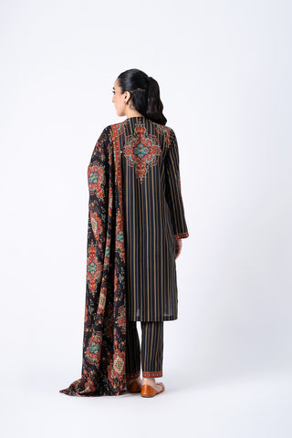 3 Piece Printed Khadar Suit