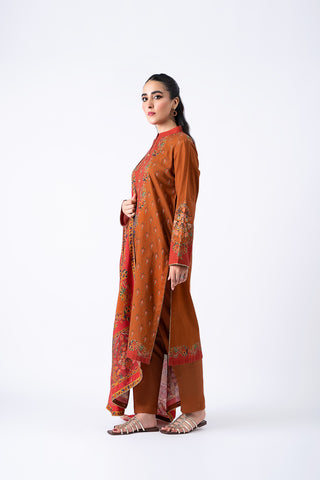 3 Piece Printed Khadar Suit