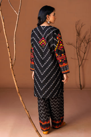 2 Piece Printed Khaddar Shirt & Trouser