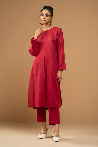 2 Piece Dyed Cotton Karandi Shirt & Trouser