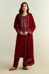 3 Piece- Embroidered Suit-KPW24-P3063-63