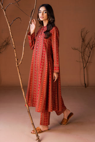 2 Piece Printed Khaddar Shirt & Trouser