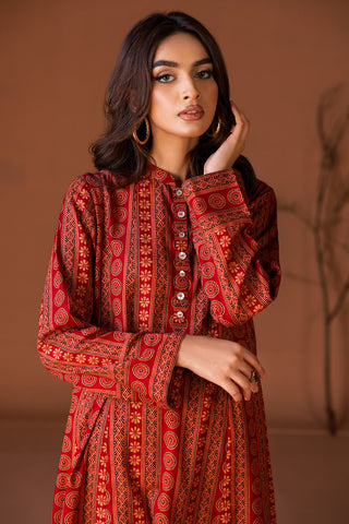 2 Piece Printed Khaddar Shirt & Trouser