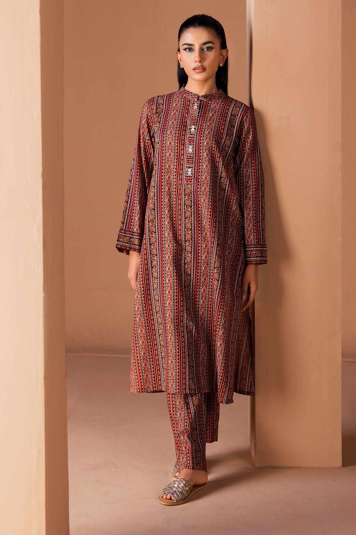 2 Piece Printed Khadar Shirt & Trouser