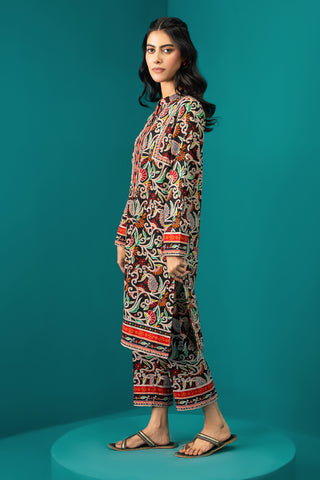 2 Piece Printed Khaddar Shirt & Trouser